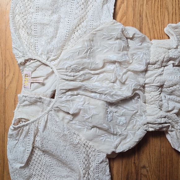 Anthropologie Verb Pallavi Singhee Agneza eyelet lace open tie-back midi dress - Picture 3 of 8